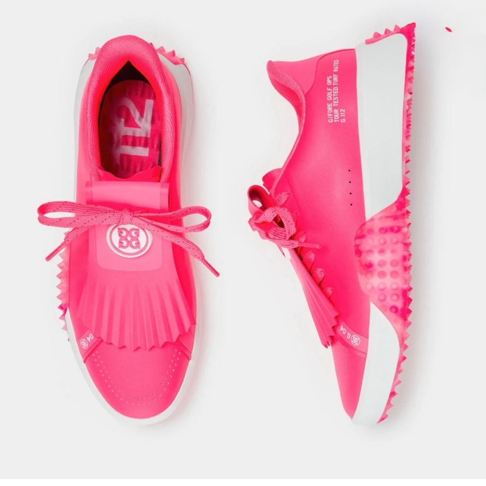 G/FORE Womens G.112 Camo Sole Kiltie Golf Shoes - Knockout Pink